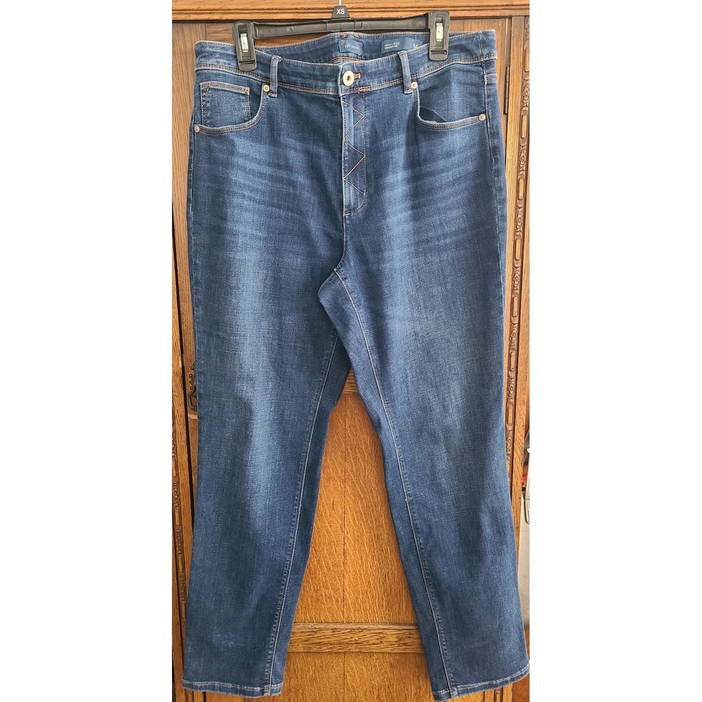 J. Jill High-Rise Straight Leg Jeans Dark Wash Denim Size 14R WPT257011